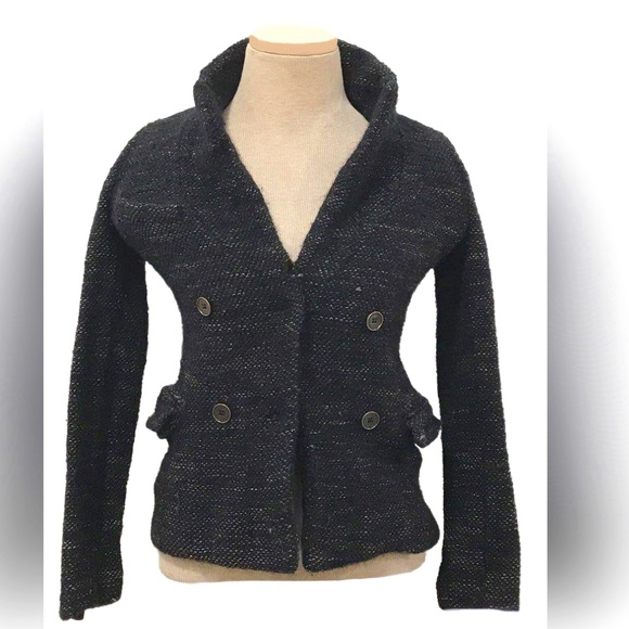 ISABEL MARANT VINTAGE WOMEN'S WOOL BLEND DOUBLE BREASTED TWEED BLAZER Size 36